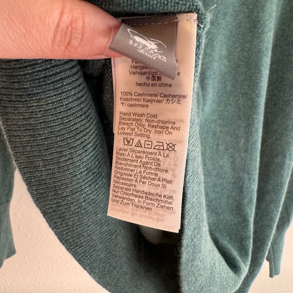 NWOT J. Crew Cashmere relaxed crewneck sweater Size S Deep Sea Multi Heather